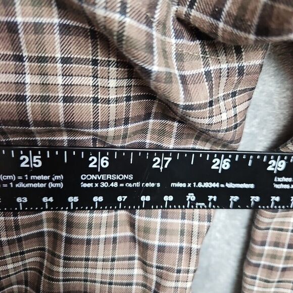 Jos a Bank traveler's Men's  shirt xxl brown black beige  plaid cotton - Picture 5 of 10